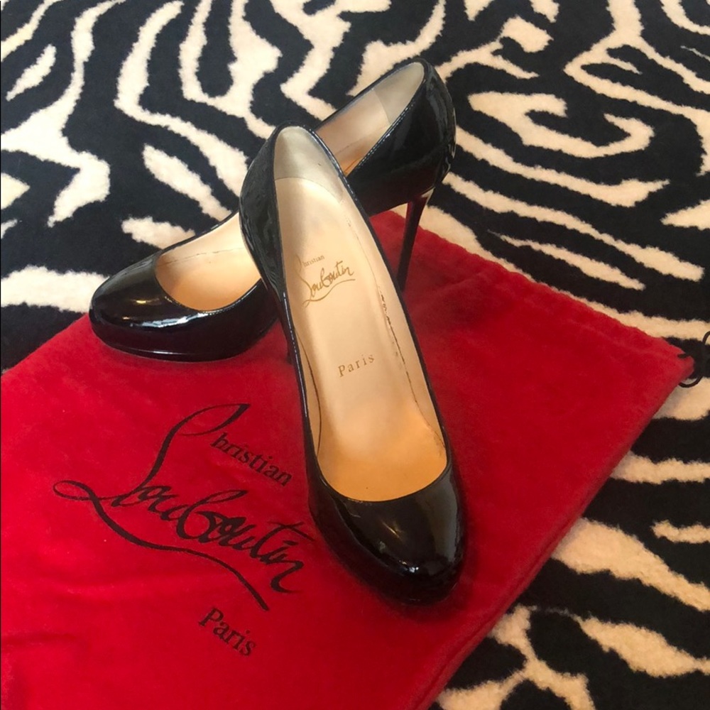 Christian Louboutin Black Patent Leather Pumps